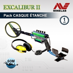 Détecteur Excalibur 2 Minelab - Pack Casque Étanche