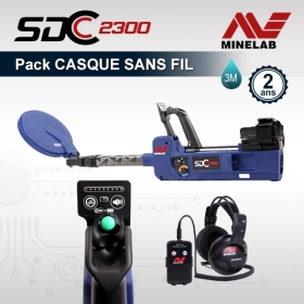 Détecteur SDC 2300 Minelab - Pack Casque Sans Fil
